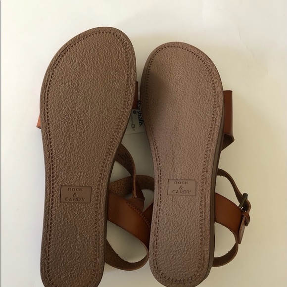 🆕 Rock & Candy by Zigi | Brown Stack Sandals - Picture 7 of 8